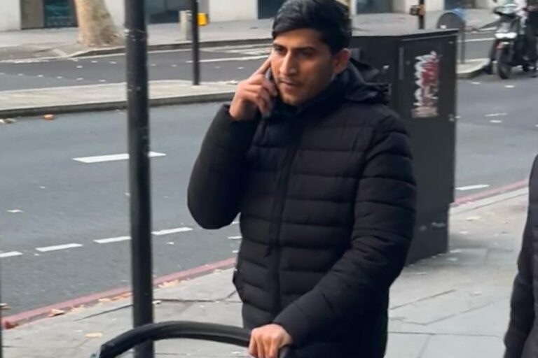 Convicted of Sexual Assault Iqbal Chand 31, of Londonstan, seen laughing and smiling with his family while leaving court with a suspended prison sentence. 